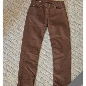 American Giant Men's Roughneck Pants Slim Fit Brown Mahogany Jeans Denim 32W 30L